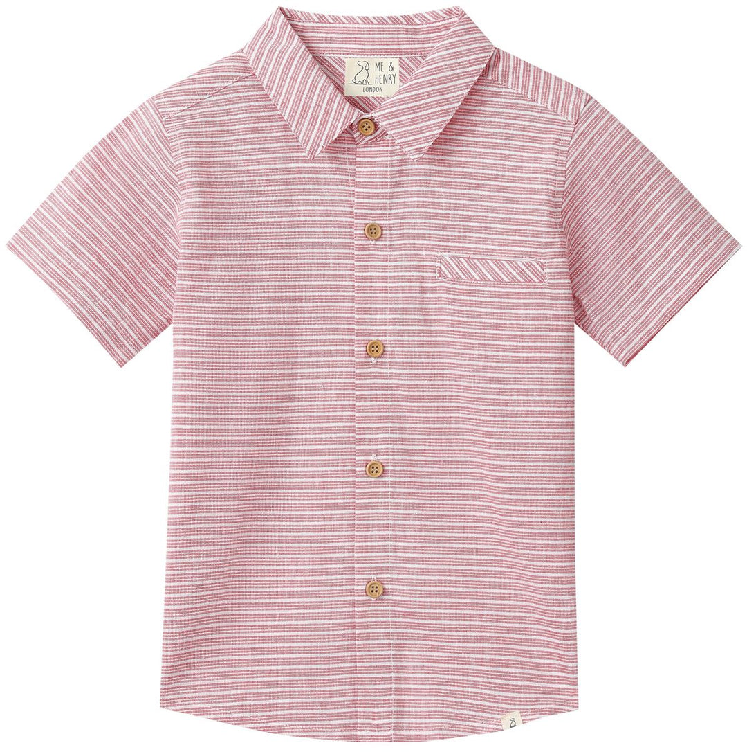 Red Pinstripe Button Up