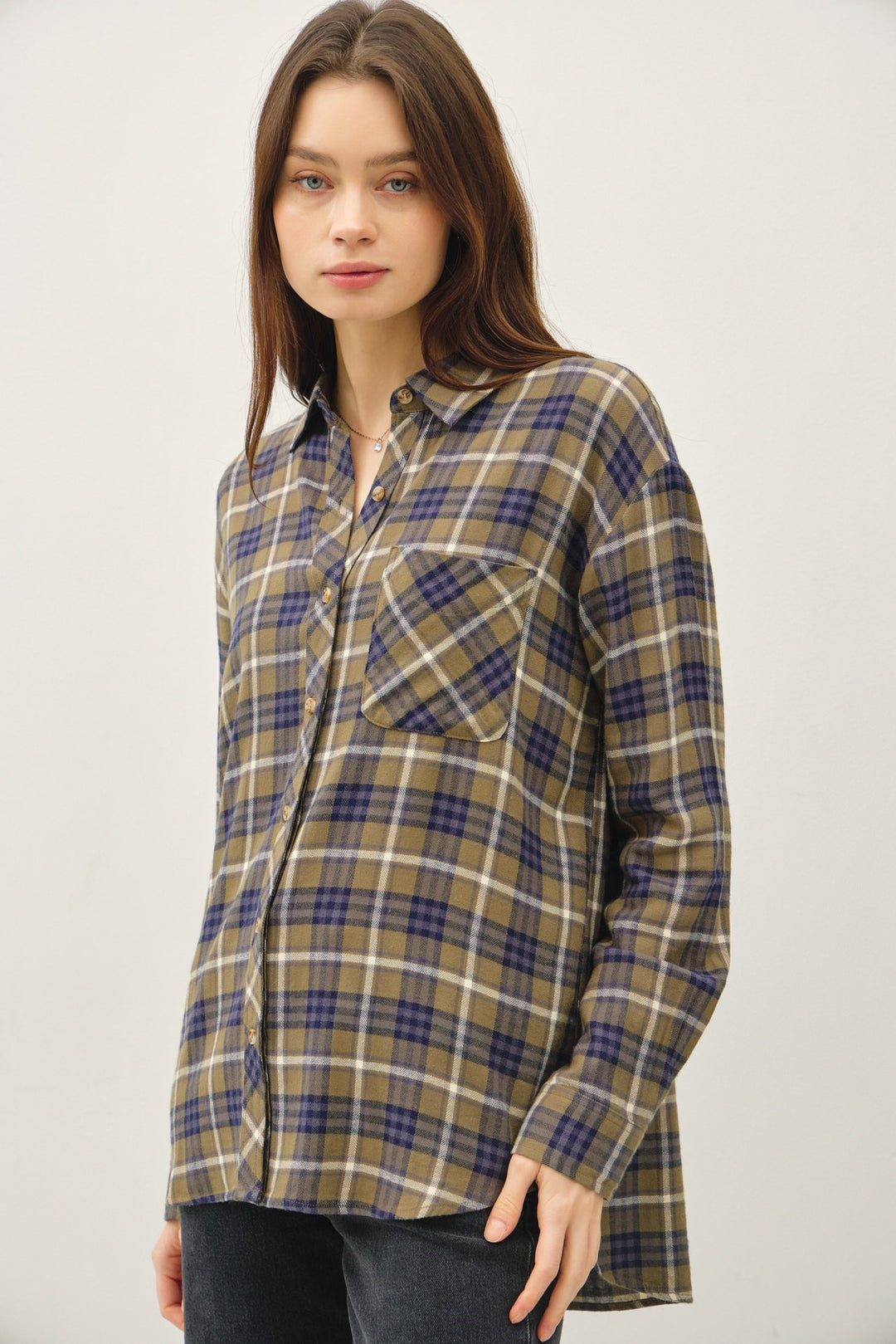 Celia Plaid Button Down