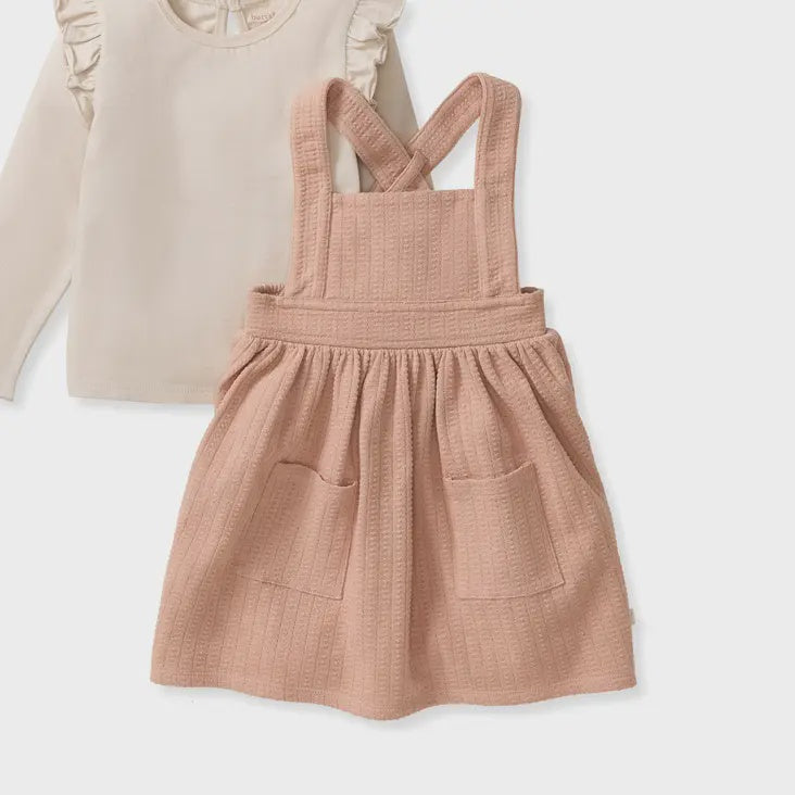 Dotted Rib Pink Dress Set
