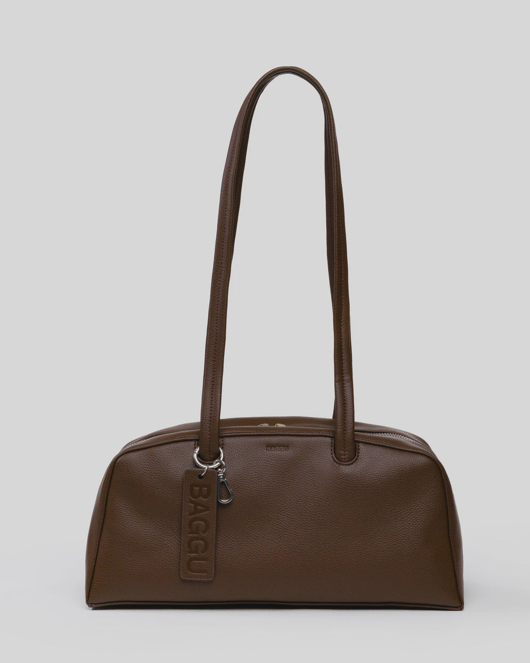 Brown Leather Bowler Bag