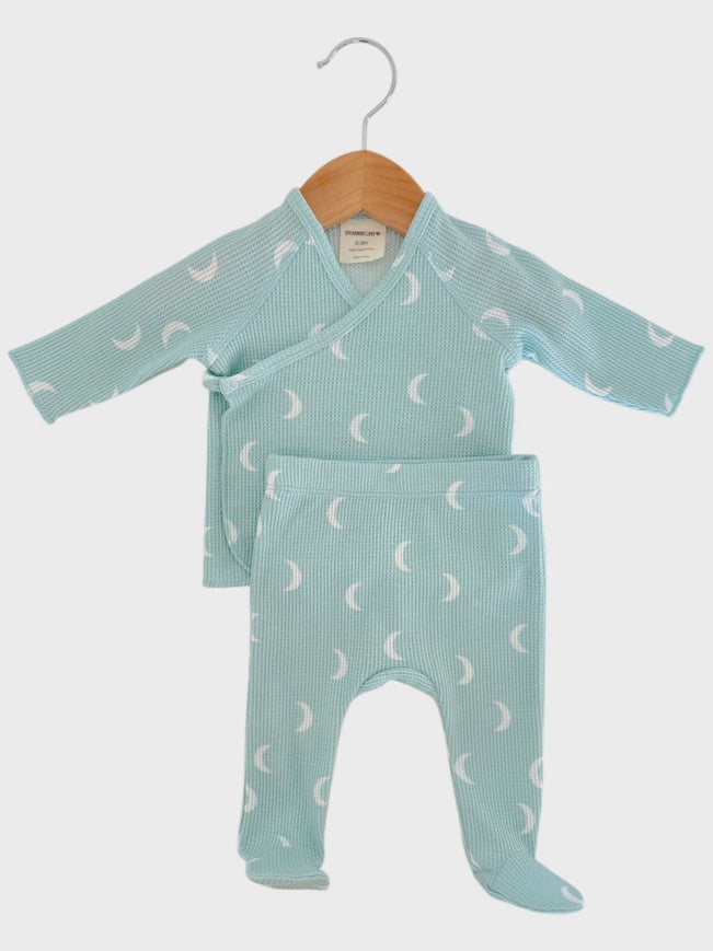 Light Blue Moon Layette Set