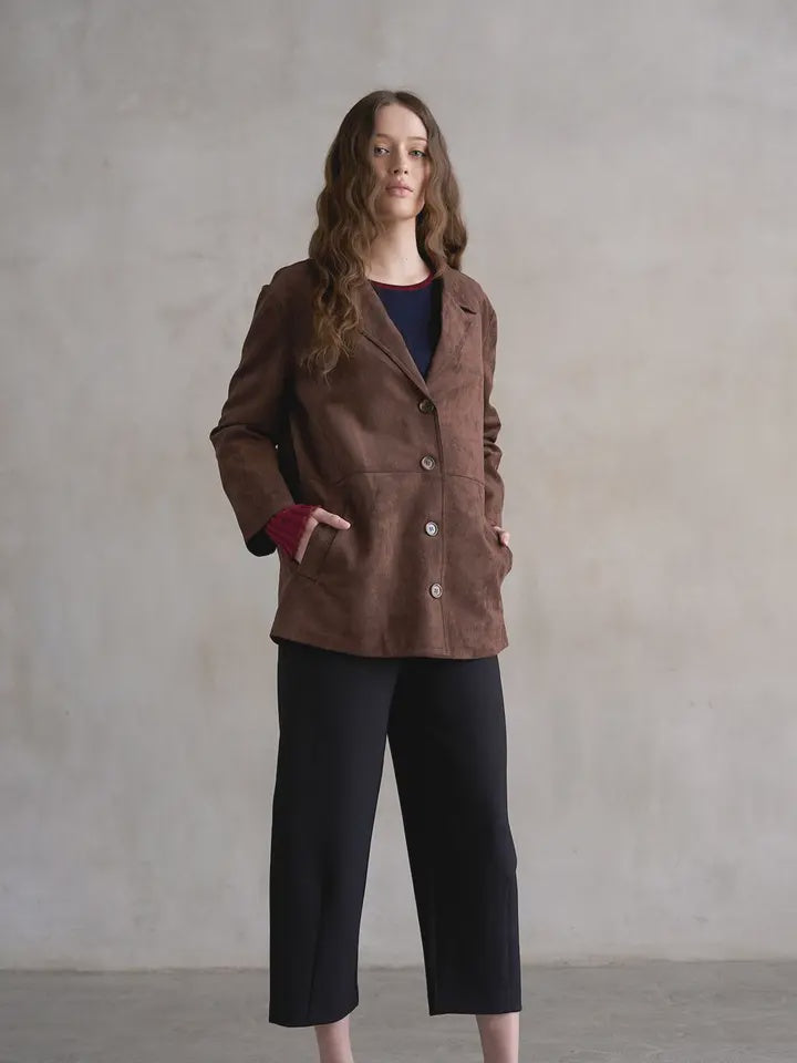 Oversized Suede Blazer