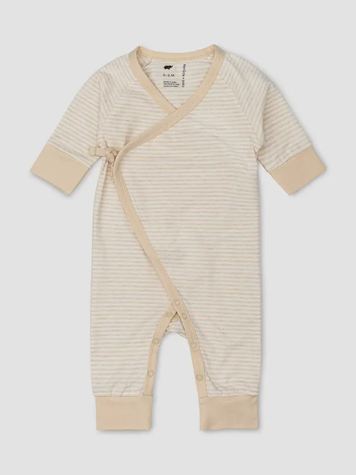 Heather Stripe Kimono Romper