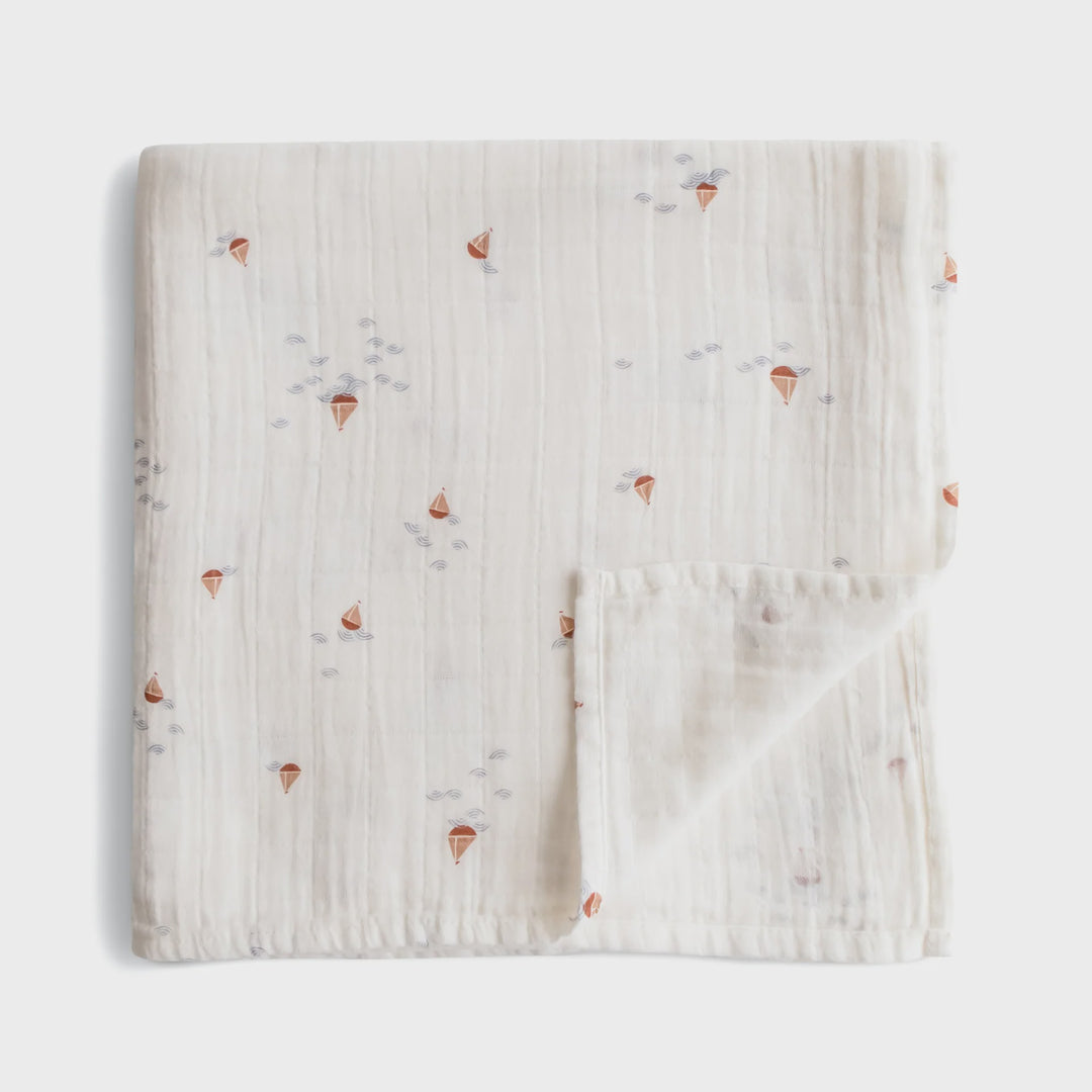 Boats Muslin Swaddle