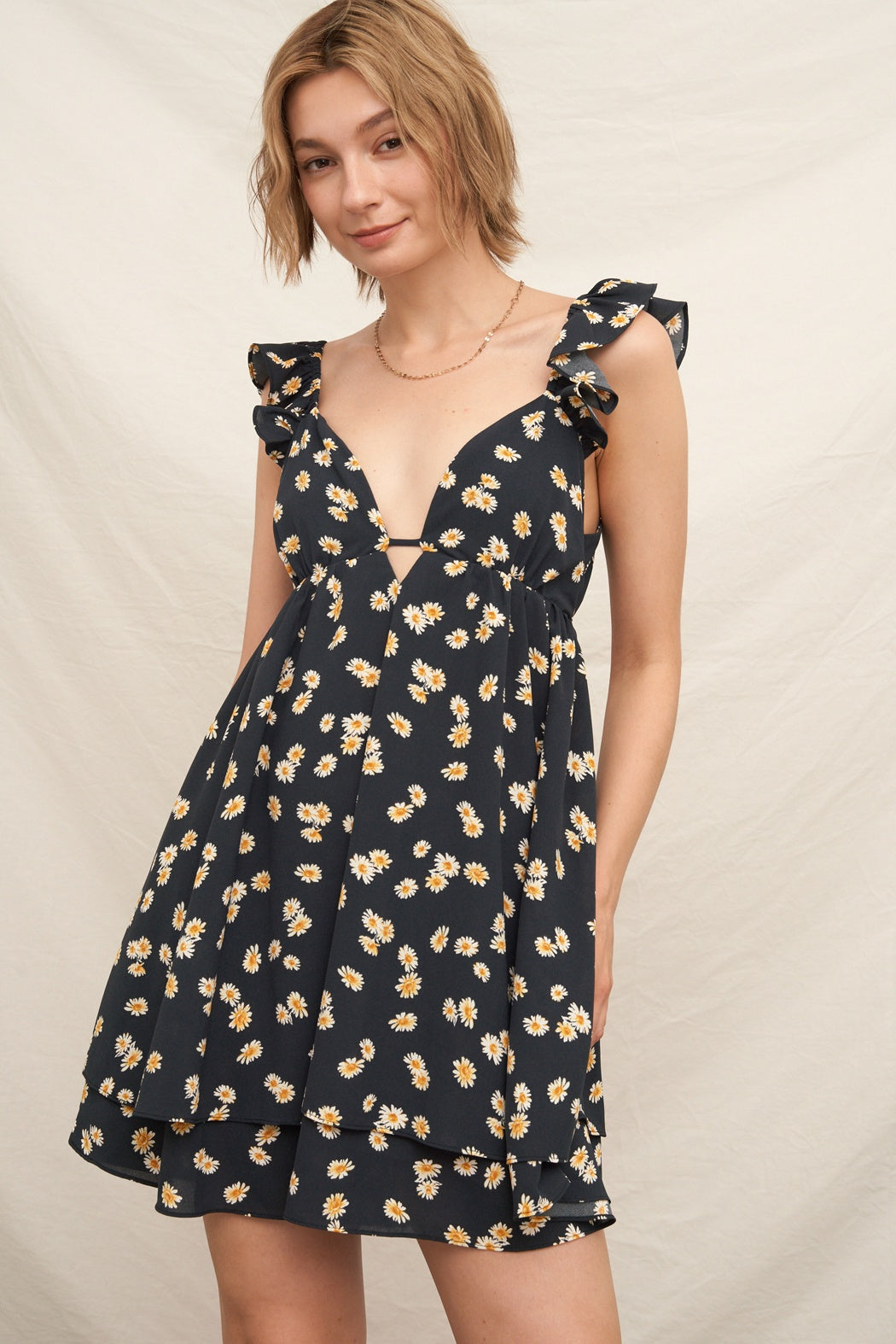 Sunflower Ruffle Dress