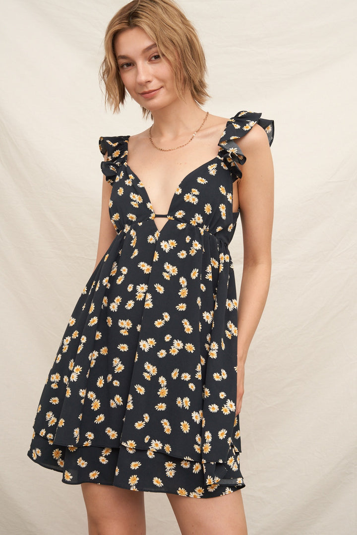 Sunflower Ruffle Dress