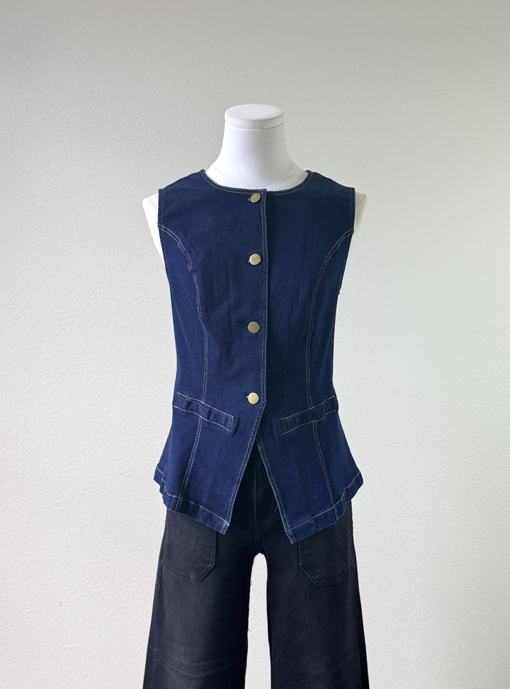 Elara Denim Vest