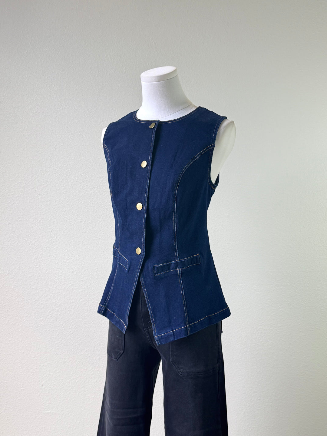 Elara Denim Vest
