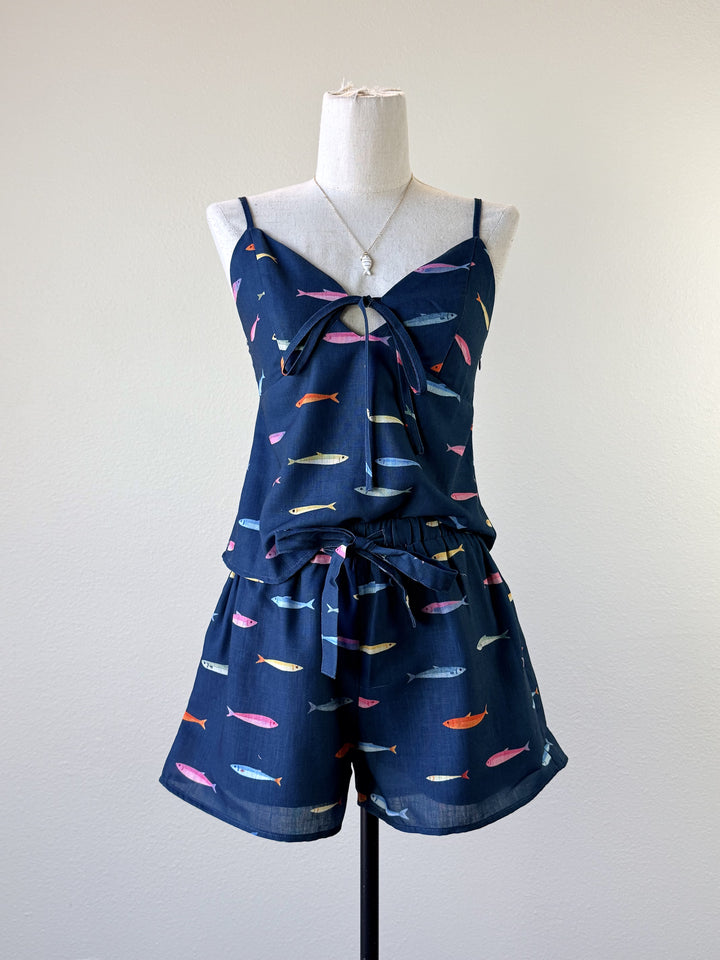 Fish Print Shorts