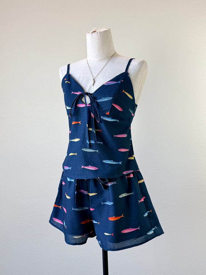Fish Print Top