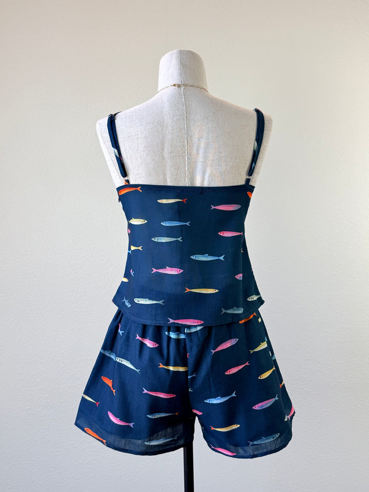 Fish Print Top