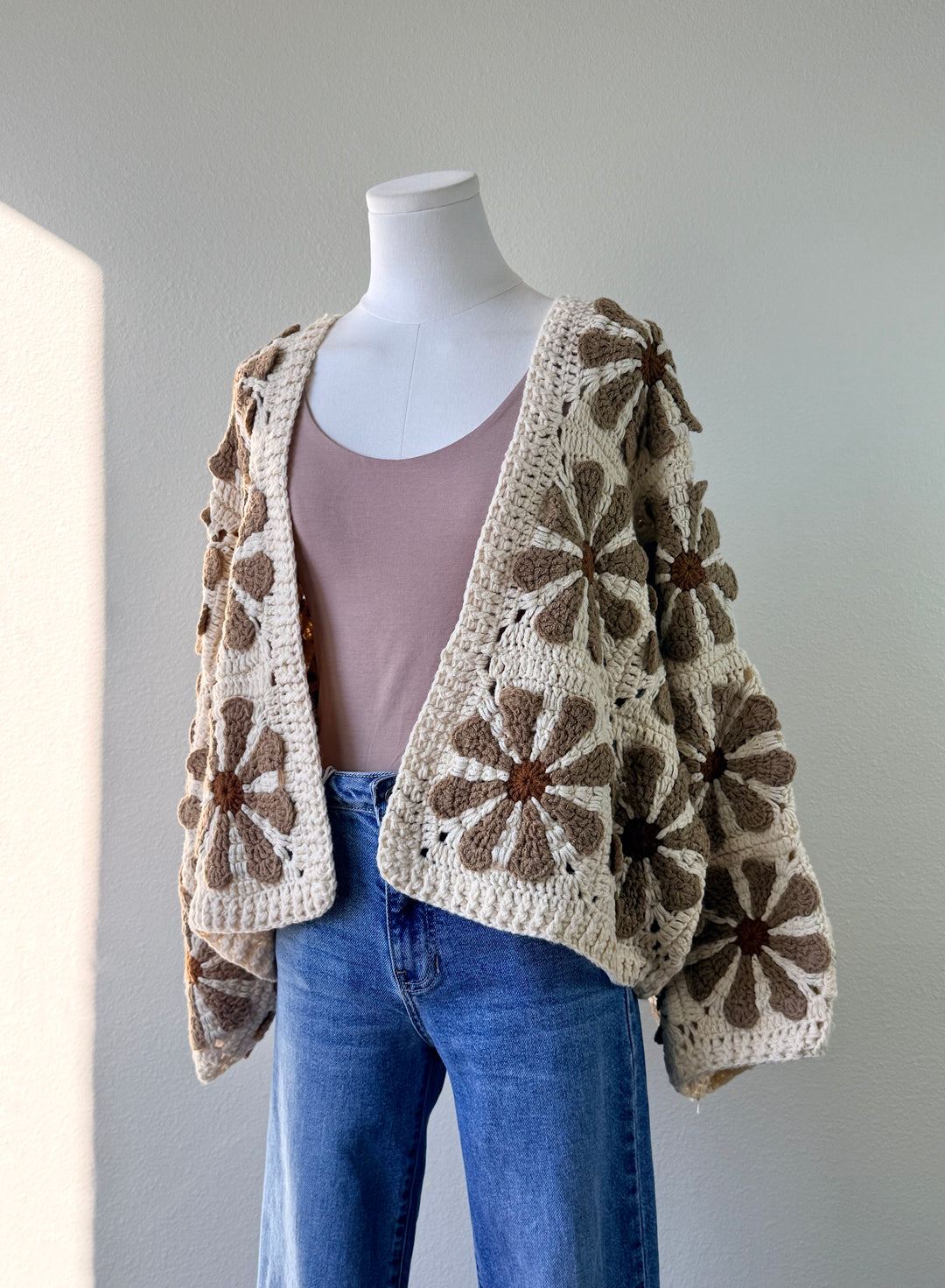 Flower Squares Cardigan