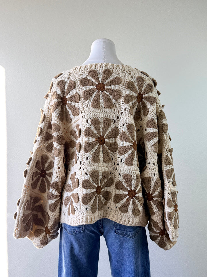 Flower Squares Cardigan