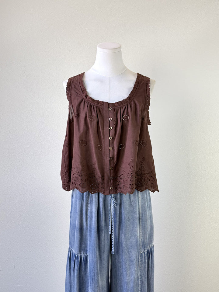 Brianna Eyelet Tank