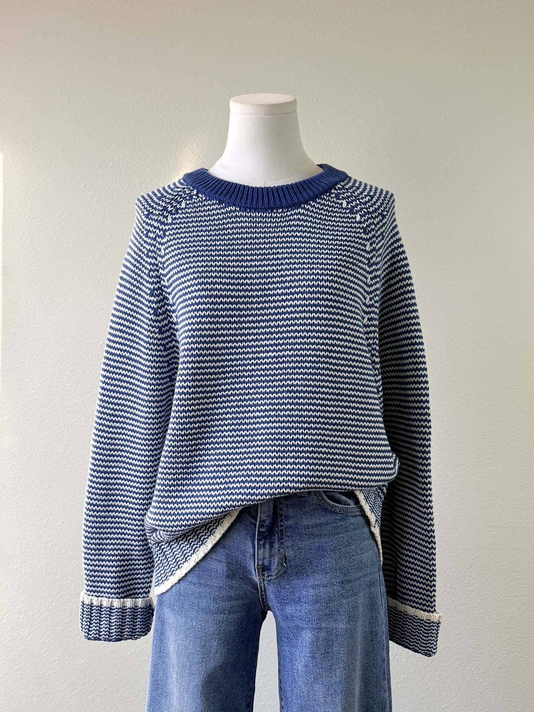 Indigo Stripe Sweater