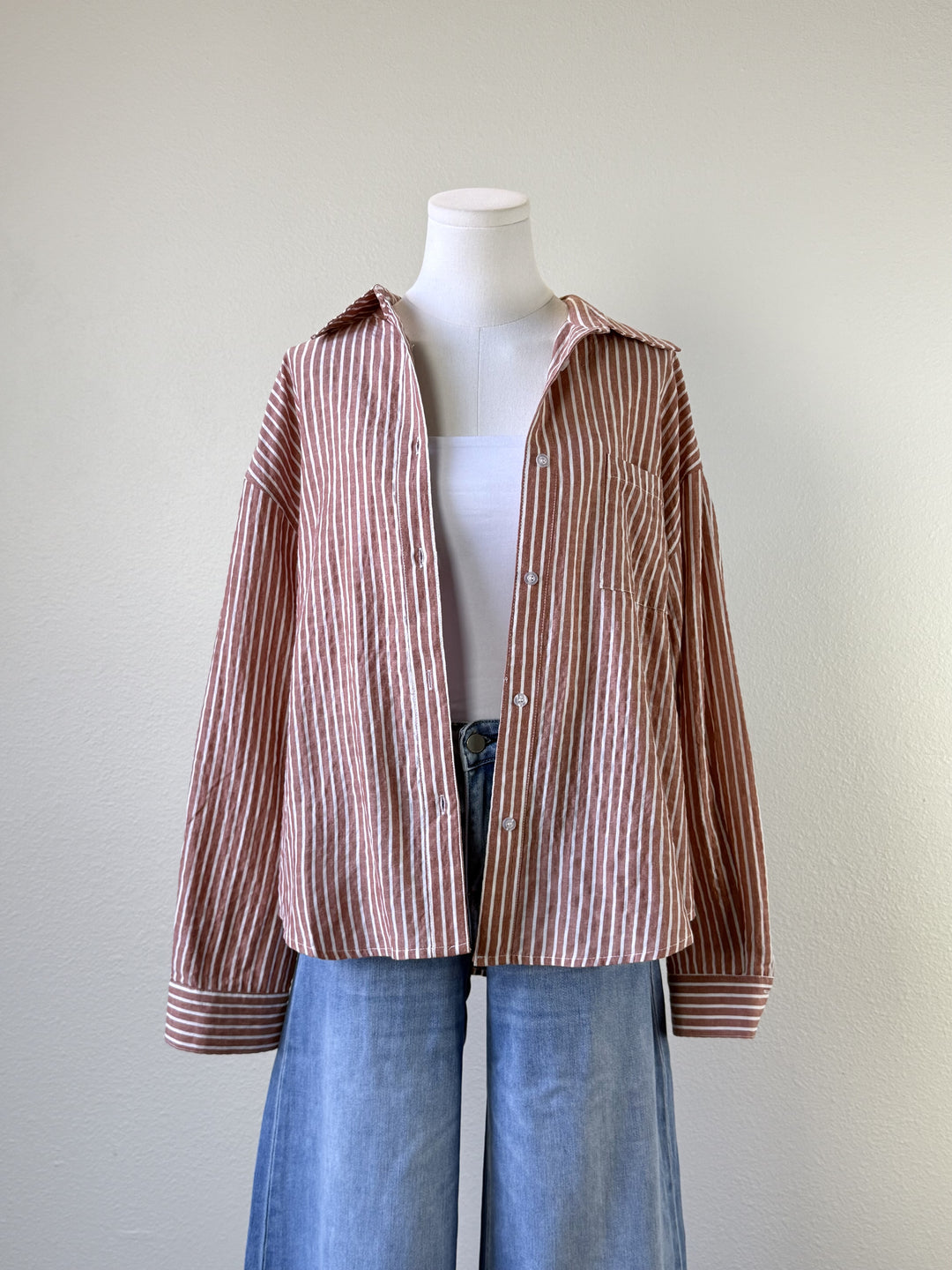 Lara Striped Button Down
