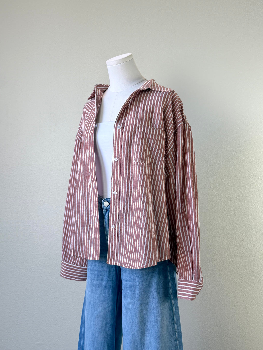 Lara Striped Button Down