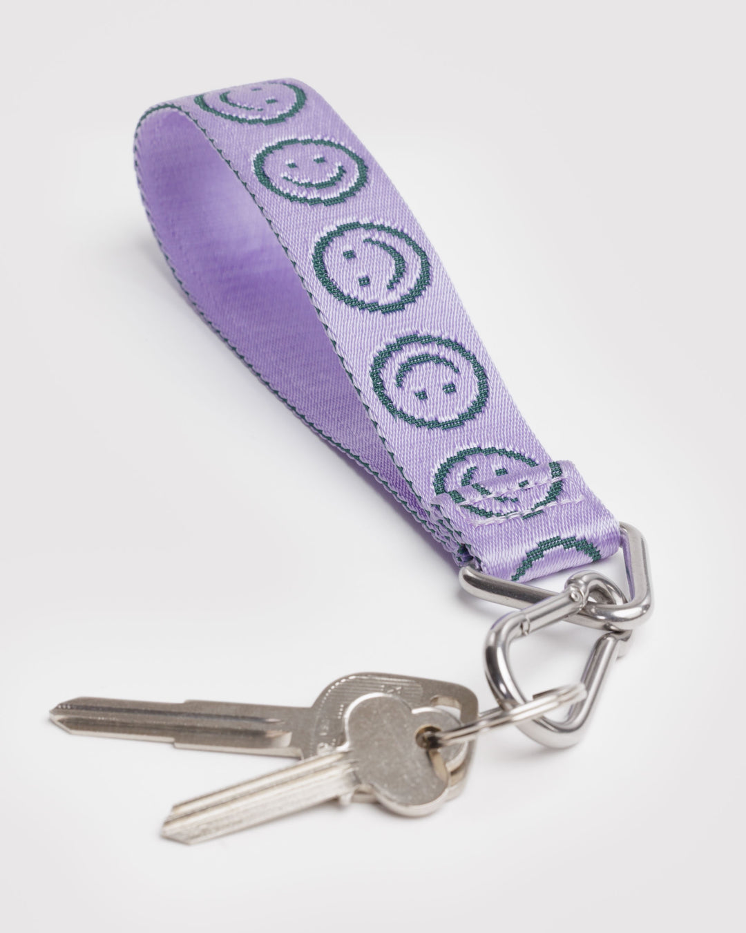 Lilac Happy Logo Keychain
