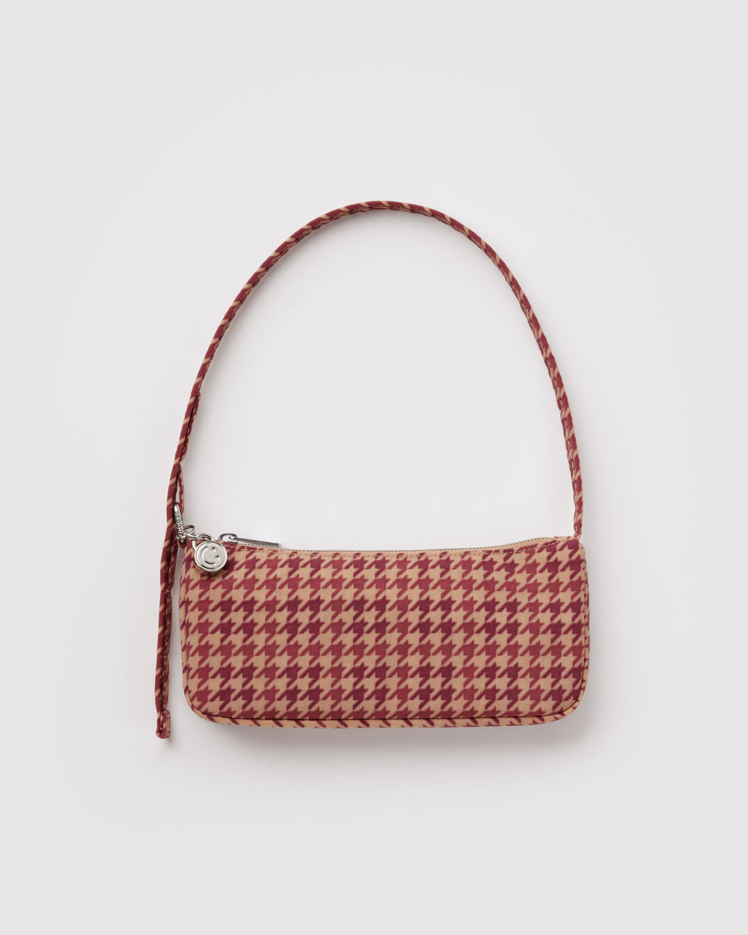Tan Houndstooth Nylon Pochette