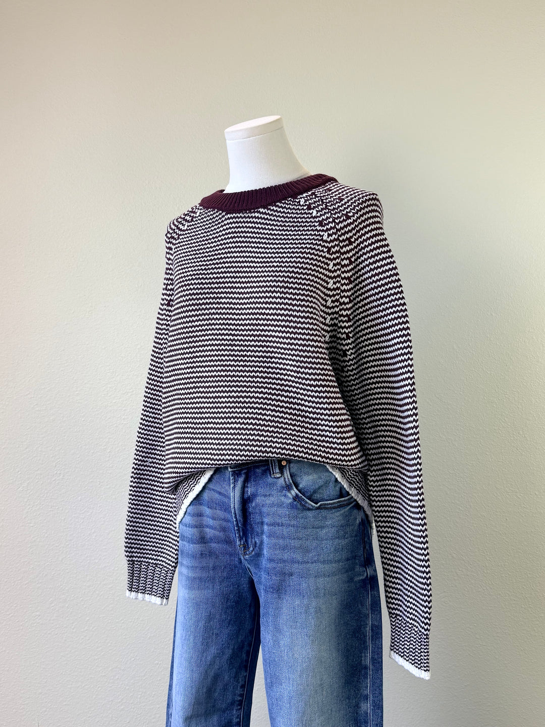 Plum Stripe Sweater
