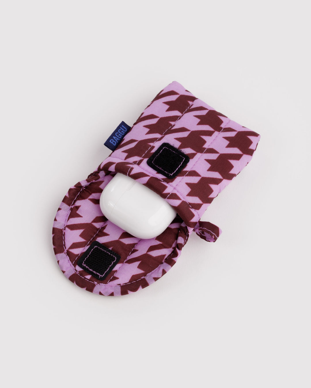 Pink Houndstooth Ear Bud Case