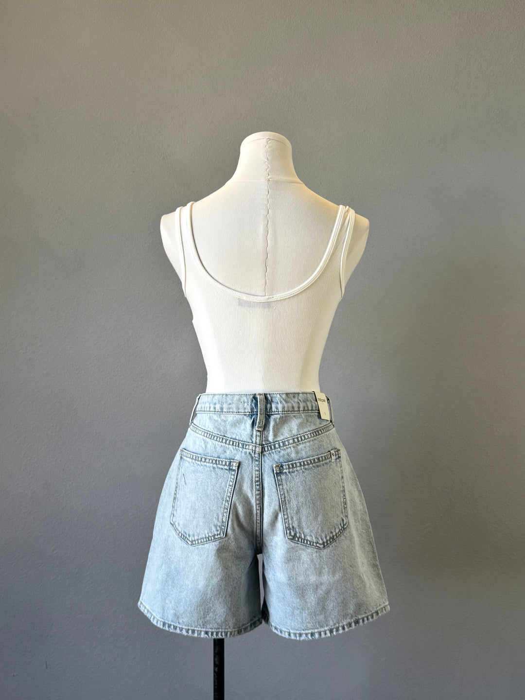 Ribbed Scoop Henley Tank