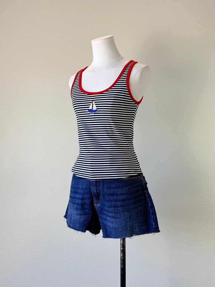 Sailboat Striped Tank