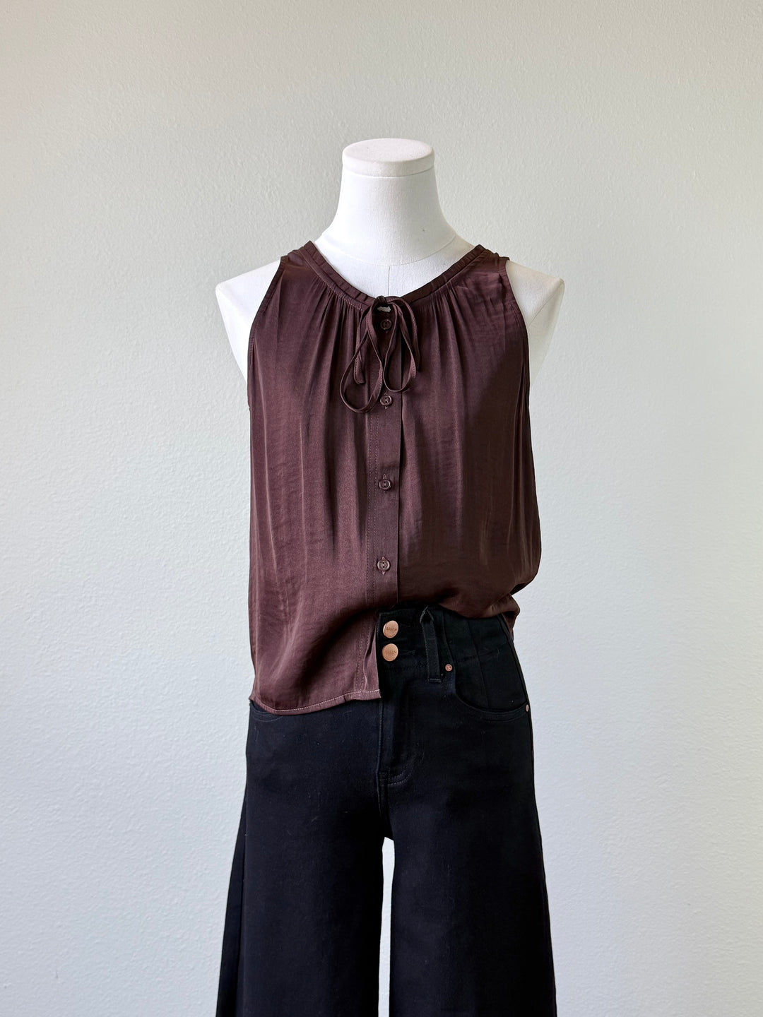Sepia Button Tank