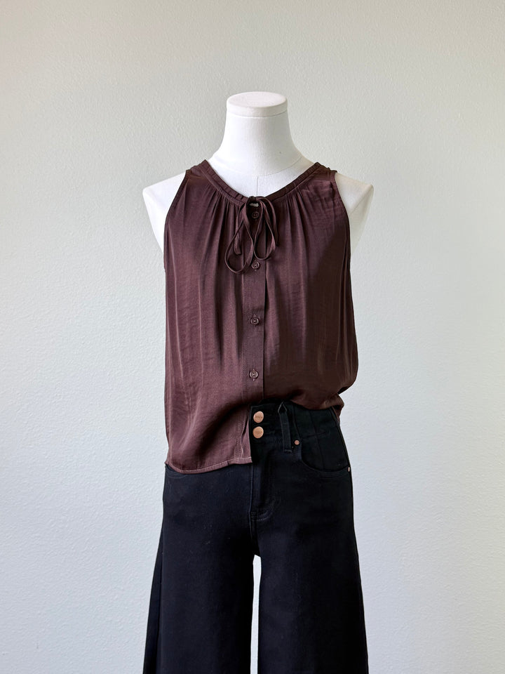 Sepia Button Tank