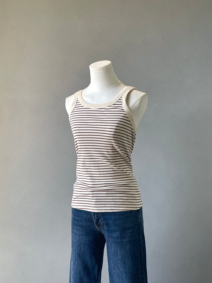 Striped Scoop Neck Tank