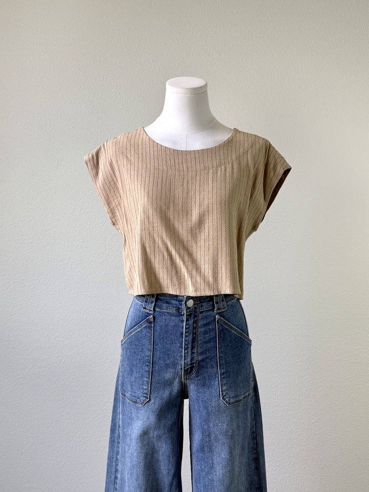Teresa Pinstripe Top