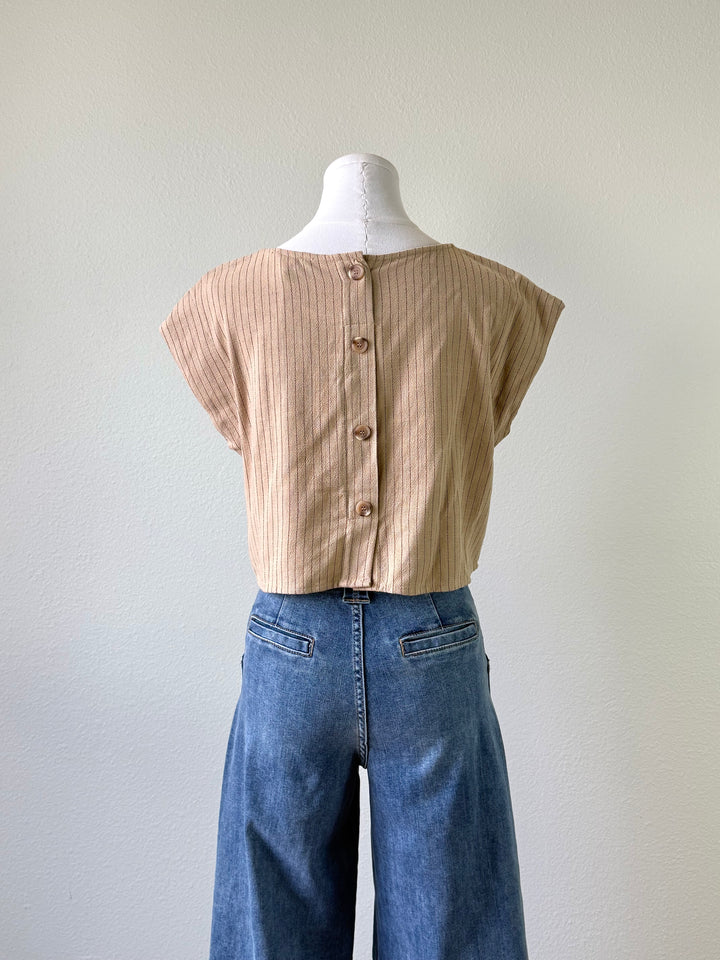 Teresa Pinstripe Top