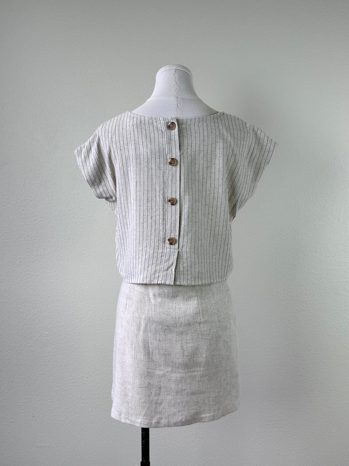 Teresa Pinstripe Top