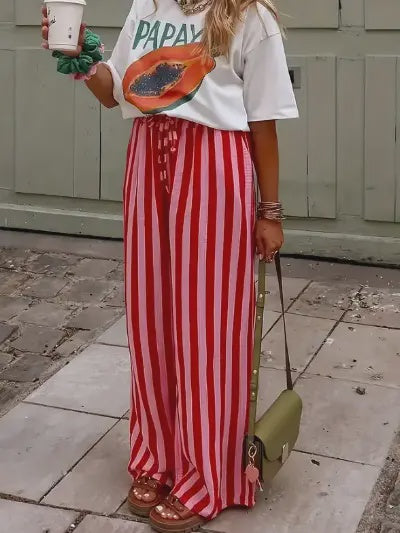 Red Cabana Stripe Pant