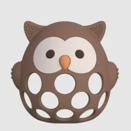 Owl Silicone Teether in Chocolate
