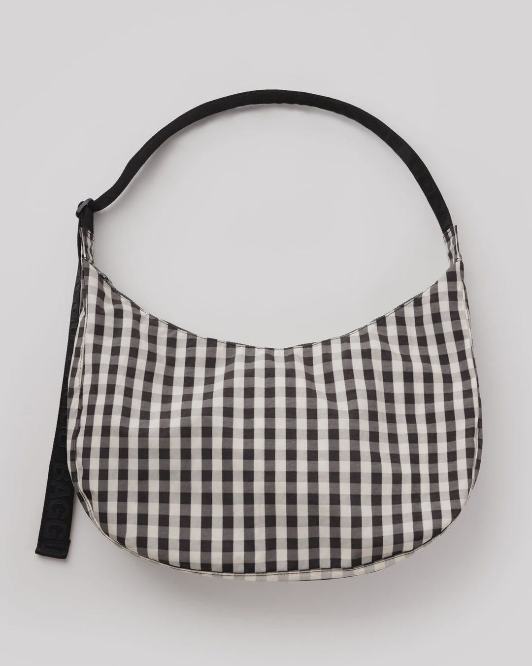 Blk &amp; Cream Gingham Large Crescent