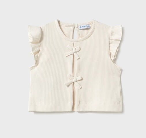 Bows Ribbed Top