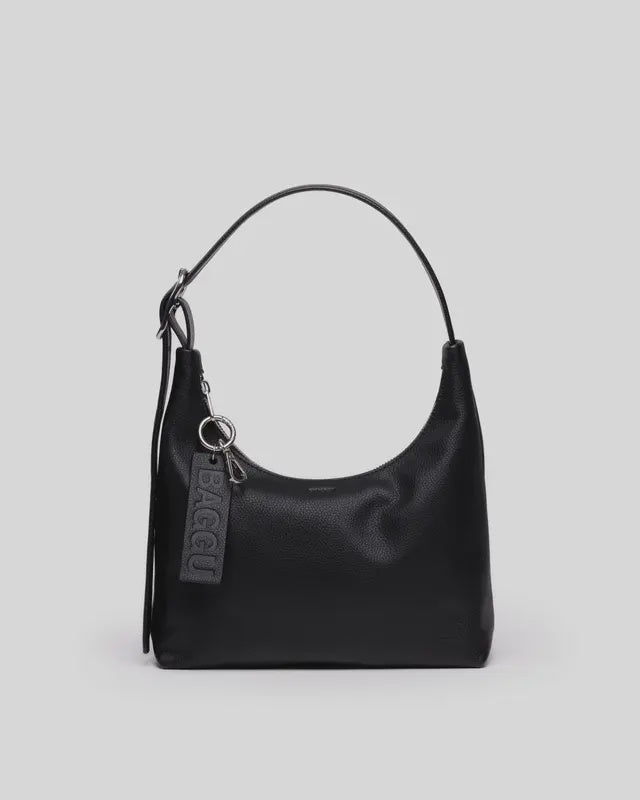 Black Mini Leather Shoulder Bag