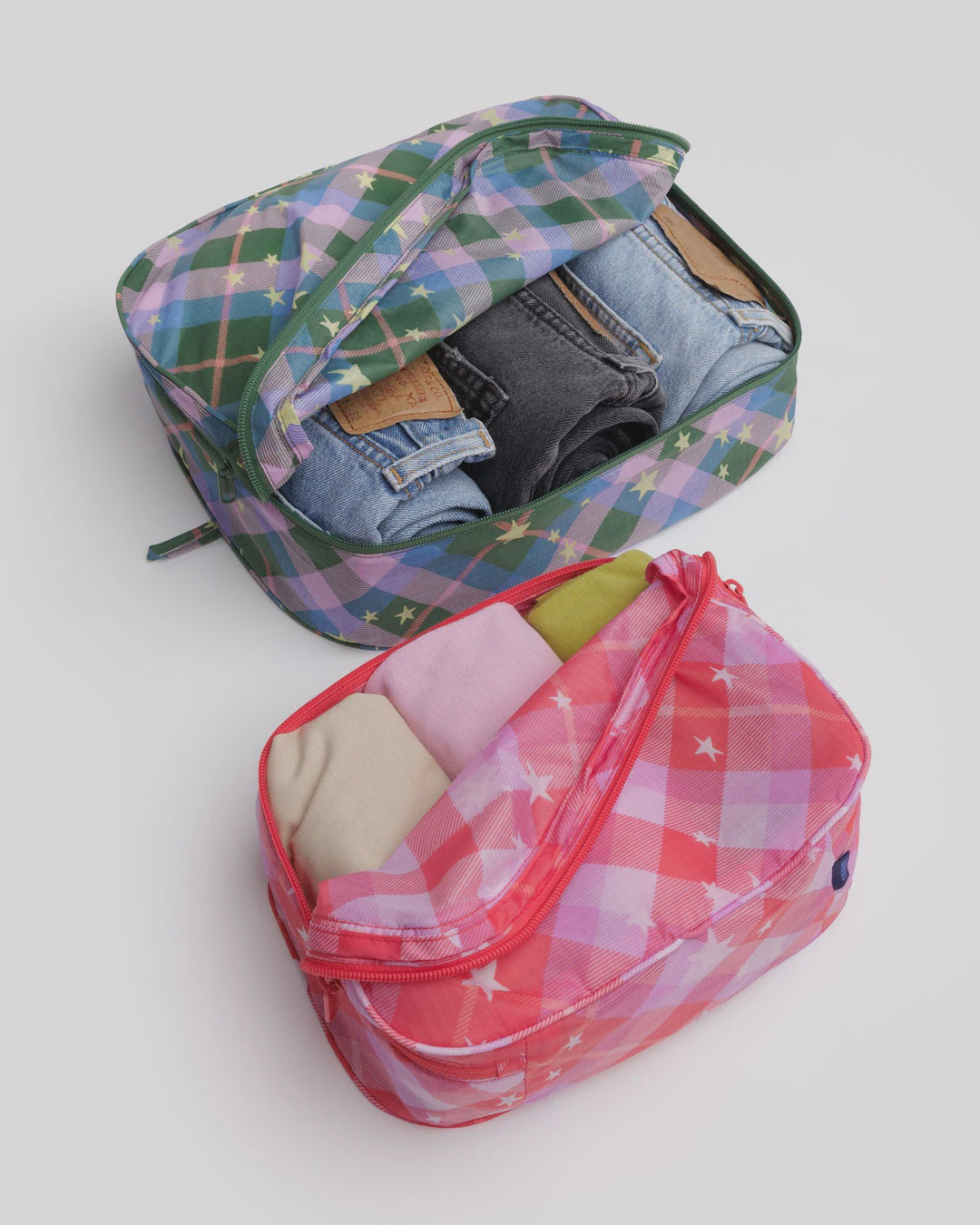 Star Plaid Packing Cubes
