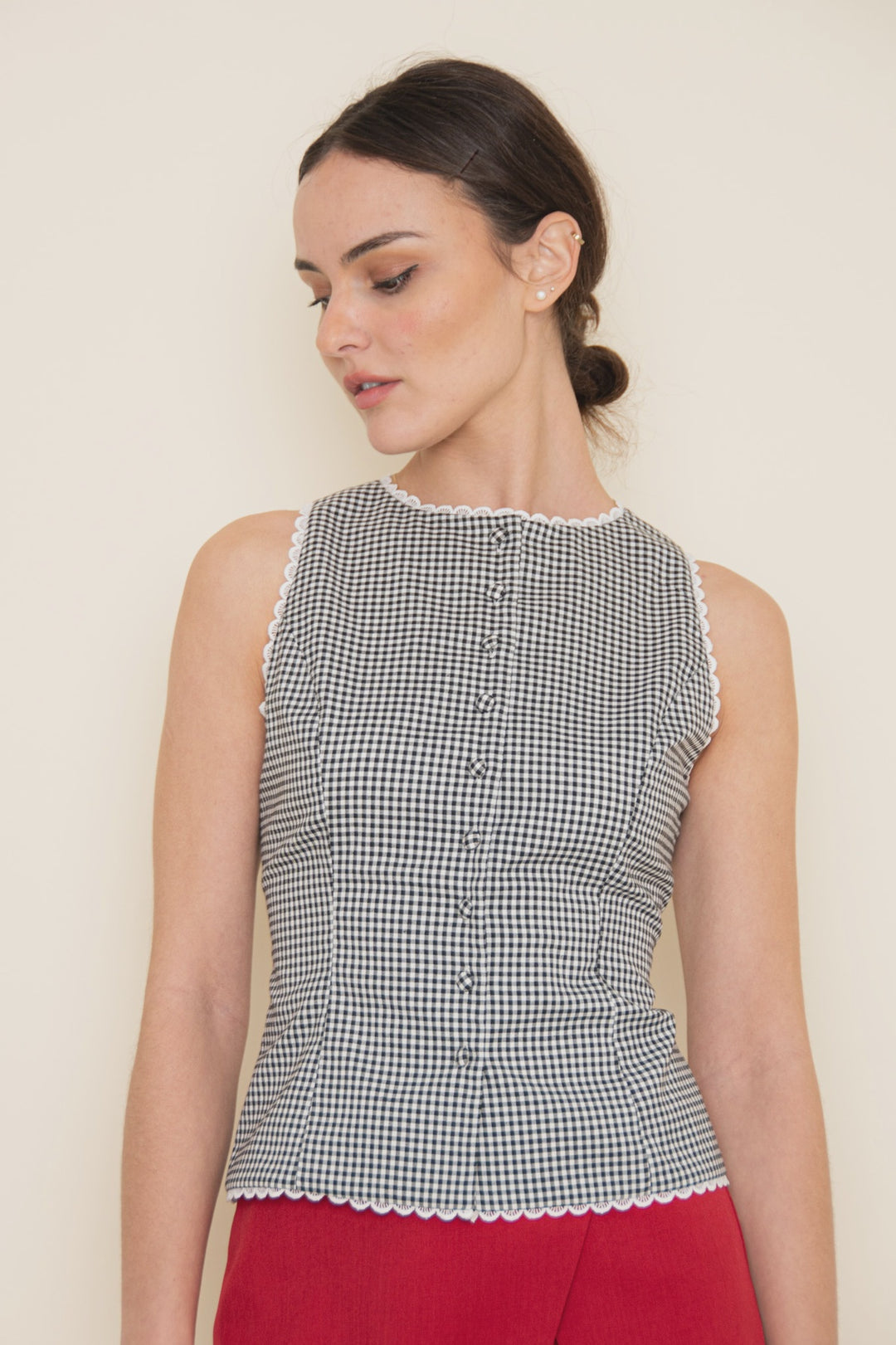 Crissy Gingham Vest