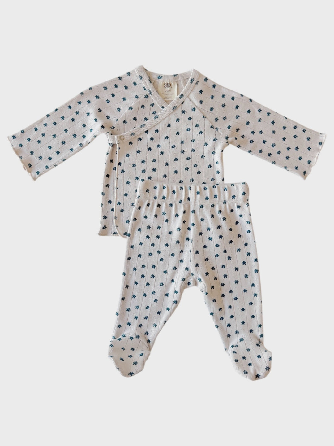 Blue Flower Layette Set