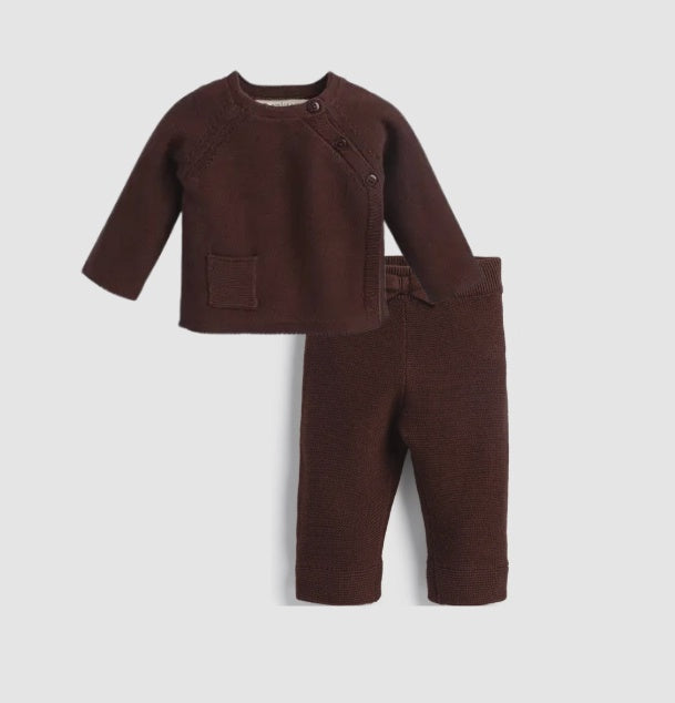 Organic Chocolate Knit Set