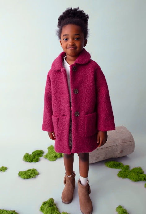 Fuschia Shearling Coat