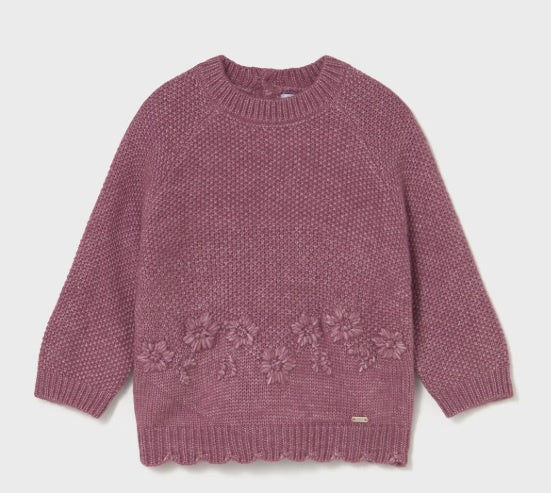 Mauve Floral Sweater