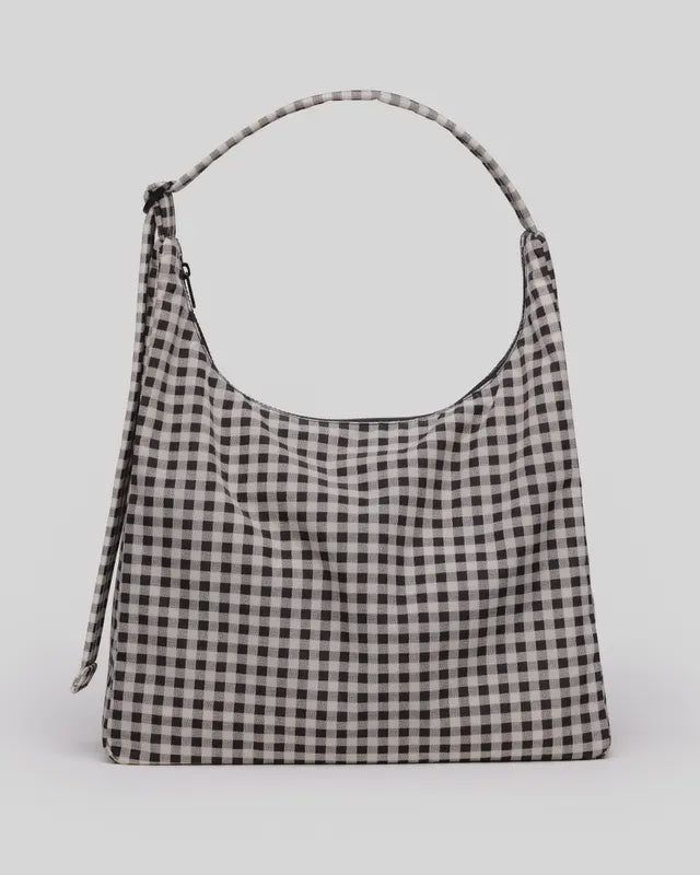 Black & White Gingham Shoulder Bag