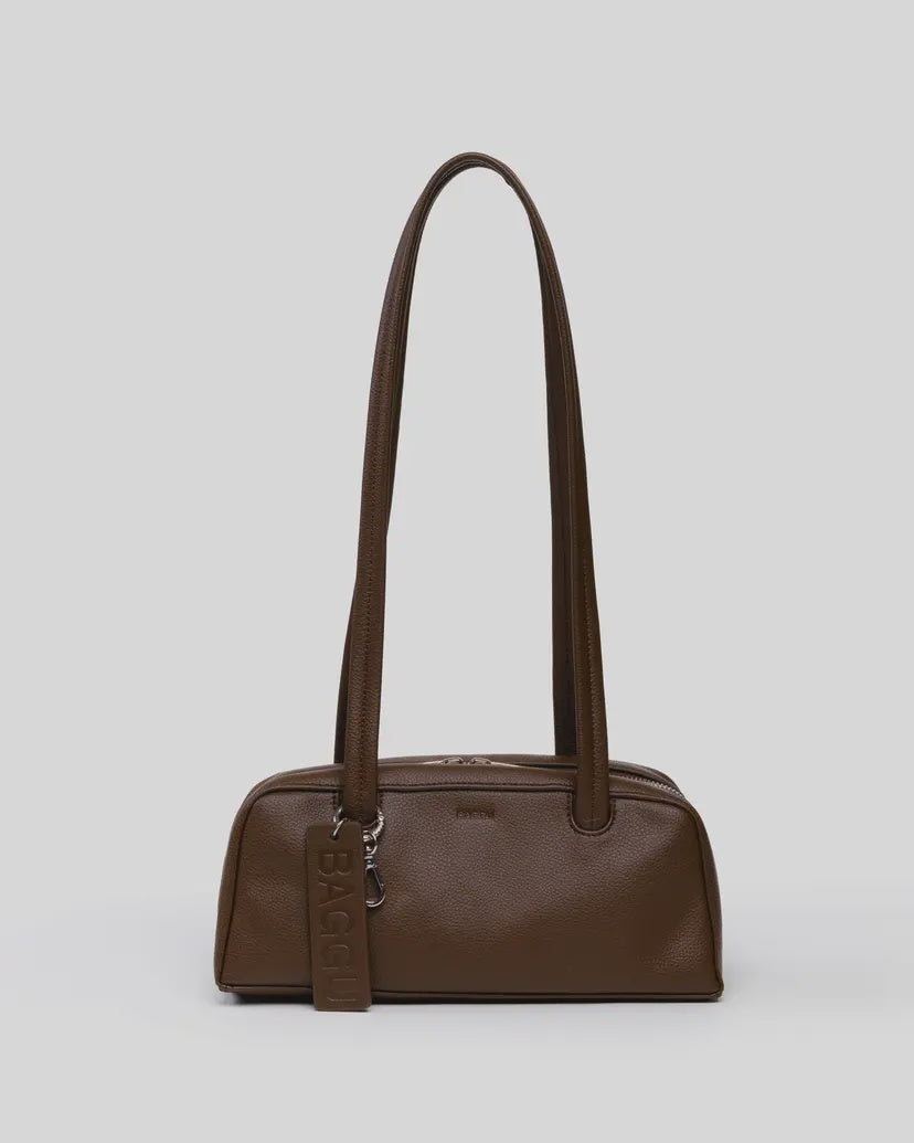 Small Brown Leather Bowler Bag