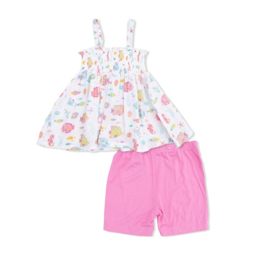 Coral Reef Smocked Top w Short