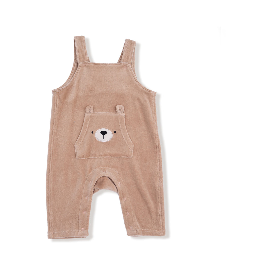 Velour Teddy Overalls
