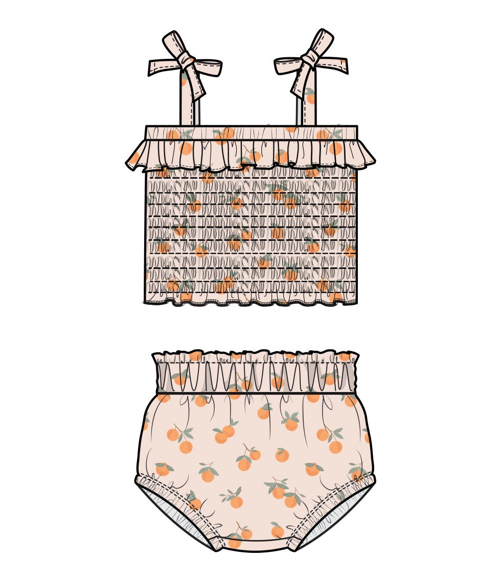 Clementine Ruffle Top & Bloomer