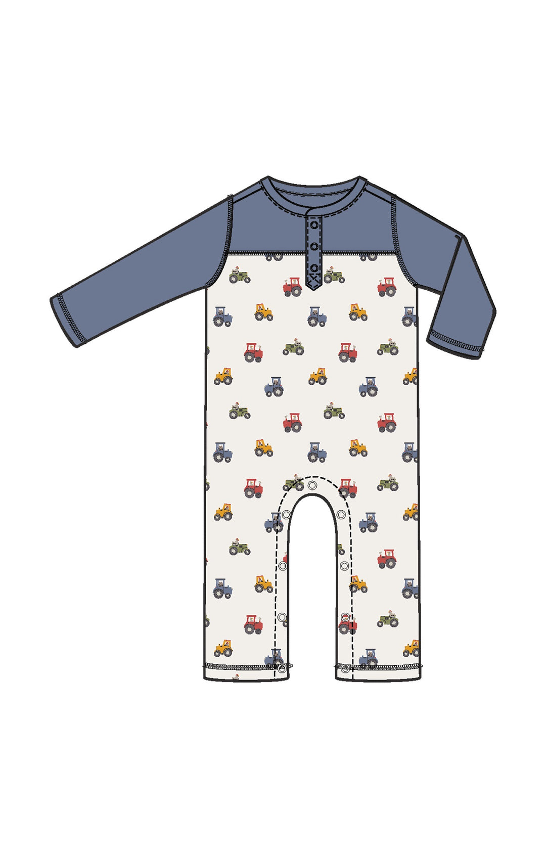 Tractors Contrast Romper